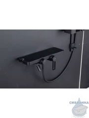 Смеситель для ванны с душевым гарнитуром Gappo G3296-26 (черный матовый)