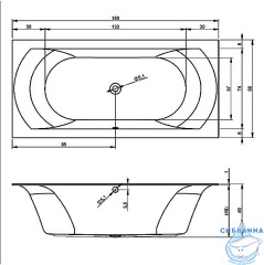 Акриловая ванна Riho Linares 200х90 BT4900500000000