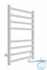 Полотенцесушитель электрический Indigo Oktava Slim (с таймером) 50х80 белый матовый (с возможностью скрытого подключения, подключение R/L)