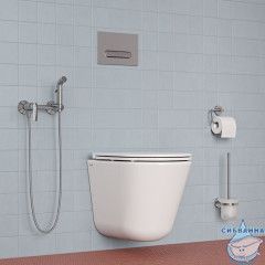 Смеситель с гигиеническим душем, глянцевый хром, Ray, IDDIS, RAYSB00i08