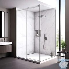 Душевое ограждение Veconi Ровиго 120x80 профиль хром, стекло прозрачное RV075-12080-01-C4 (без поддона)