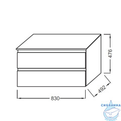 Тумба Jacob Delafon Madeleine 80 EB2053-J53 с раковиной Jacob Delafon Delta Pure 39 белый глянцевый