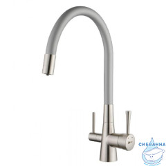 Смеситель для кухни Lemark Comfort LM3075BN-Silver (никель/серебро)