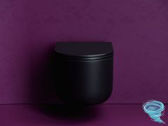 Унитаз подвесной безободковый Ceramicanova Ulma Rimless CN4006TMB с сиденьем быстросъемным Soft Close (микролифт)