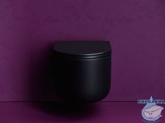 Унитаз подвесной безободковый Ceramicanova Ulma Rimless CN4006TMB с сиденьем быстросъемным Soft Close (микролифт)