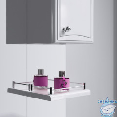 Тумба Aqwella Classic Барселона 55 с раковиной Уют 55 белый глянец