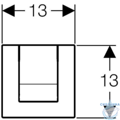 Кнопка смыва Geberit Tango 116.014.21.1 (хром) со смывным клапаном Geberit 115.801.00.1