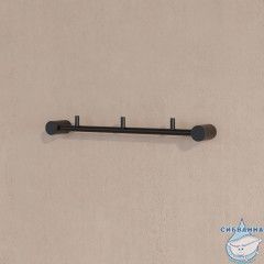 Планка на 3 крючка, нержавеющая сталь, Petite, черный матовый, IDDIS, PETBLS3i41
