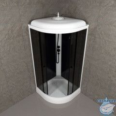 Душевая кабина Тритон Грей-Блк 90x90 А профиль белый, стекло грей Щ0000067302