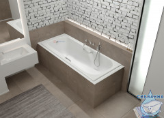 Чугунная ванна Универсал Эврика 170х75 с ручками и ножками