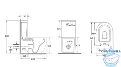 Унитаз напольный безободковый Aquanet Cetus 2.0 243538 с бачком и сиденьем Soft Close (микролифт)