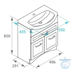Раковина мебельная Milardo Victoria 0025500M28