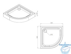 Акриловый поддон Am.Pm Gem 80x80 W90T-401-080W