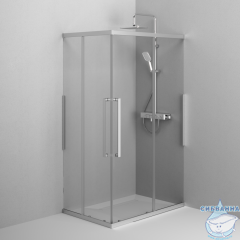 Душевое ограждение AM.PM Func 120x80 W84G-403-12080-MТ профиль хром, стекло прозрачное (без поддона)