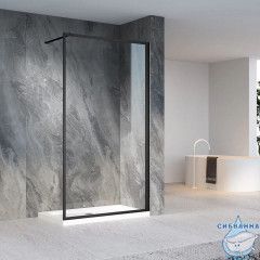 Walk-in Veconi Корато 100 профиль черный, стекло прозрачное KR81B-100-01-C8