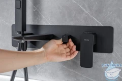 Встраиваемый смеситель для ванны Allen Brau Infinity 265448 (черный матовый)