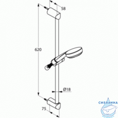 Cмеситель для душа термостатический Kludi Logo 6857505-00 (хром) с душевым гарнитуром