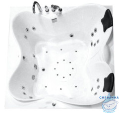 Акриловая ванна Gemy G9089 K R 187х187 с гидромассажем