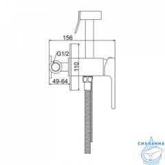 Смеситель Gappo G7217-3 с гигиеническим душем (сатин золотой)