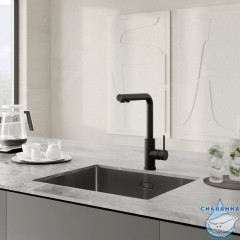 Смеситель для кухни Iddis Rule RULBLLFi05 (черный матовый)