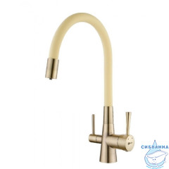 Смеситель для кухни Lemark Comfort LM3075B-Beige (бронза/бежевый)