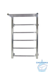 Полотенцесушитель водяной Санприз Аврора П6 70х40 с полкой (нижнее подключение 40 см) (хром)