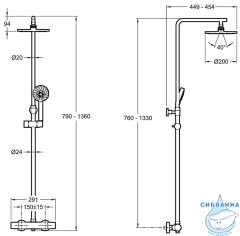 Душевая система Jacob Delafon Brive E24322-CP (хром)