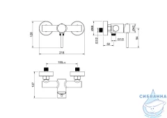 Смеситель для душа Aquatek Европа AQ1360BG (золото шлифованное)