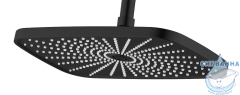 Душевая система Azario Lursy 250 1 режим AZ-K2349B (черный матовый)