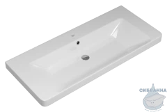 Тумба подвесная Brevita Victory 105 белый матовый с раковиной Dreja Luxury 105