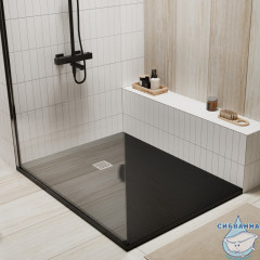 Поддон из литьевого мрамора WasserKRAFT Dill  120x90 61T07 черный матовый