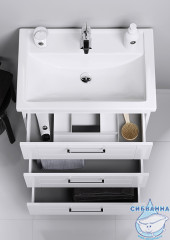 Тумба напольная Aqwella Classic Манчестер 80 с раковиной Фостер 80 белый