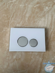 Кнопка смыва Charus Bagliore FP.330.WHITE.10 белое стекло