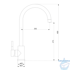 Смеситель для кухни Damixa Merkur 400721400 (никель)