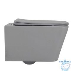 Унитаз подвесной Abber Rechteck AC1201MG с сиденьем Soft Close (микролифт) (серый)