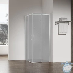 Душевое ограждение Veconi Rovigo 80x80 профиль хром, стекло рифленое RV50CH-8080-02-C8 (без поддона)