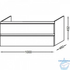 Тумба под раковину Jacob Delafon Vox 100 EB2025-RA-442 серый антрацит