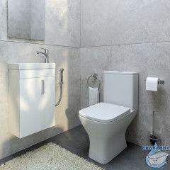 Тумба с умывальником для ванной комнаты, подвесная, белая, 40 см, Torr, IDDIS, TOR40W1i95K