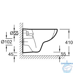 Унитаз подвесной безободковый Jacob Delafon Patio (без сиденья) EDV102-00
