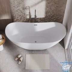 Акриловая ванна Grossman Galaxy GR-2103M 180X77 с каркасом (белый матовый)