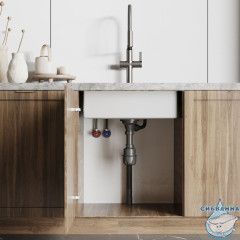 Сифон бутылочный, 3.1/2x40мм, с выпуском, гофротрубой и переливом, IDDIS, 900CVG0P10VD