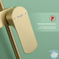 Душевая система Raglo 260 1 режим R03.24.03 (сатин золотой)
