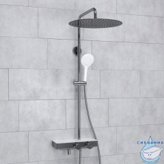 Душевая система Wasserkraft 400 1 режим A113.117.155.CH Thermo (хром/белый)