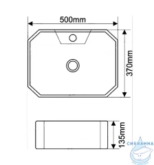 Раковина на столешницу 50 см SantiLine SL-1083