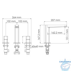 Смеситель для раковины Wasserkraft Nuthe 9135 (ччерный матовый)