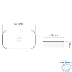 Раковина на столешницу 60 см SantiLine SL-1017BL