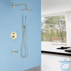 Душевая система Abber Emotion  250 1 режим AF8817G (золото матовое)