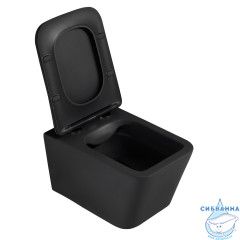 Унитаз подвесной Abber Rechteck AC1201MB с сиденьем Soft Close (микролифт)