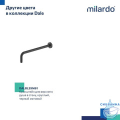Кронштейн для верхнего душа Milardo Dale DALSB39M61