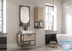 Тумба Акватон Лофт Фабрик 65 со столешницей Лофт Фабрик 65 дуб эндгрейн, без раковины